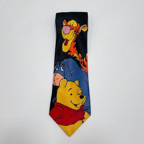 Disney Other - Disney‎ Winnie The Pooh Tie Black Tigger Eeyore Novelty Cartoon Children’s Book